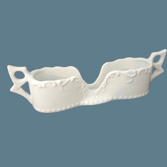 Vintage White Porcelain Silverware Holders Set of 3 by Maryland China Japan - Picture 7 of 12